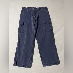 LAPCO FR Mens 34x27 Cargo Pants Workwear 100% Cotton Blue‎